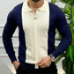 Men's Lapel Pullover Knitted Top
