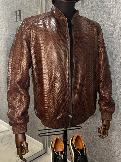 Men's Python Leather Jacket