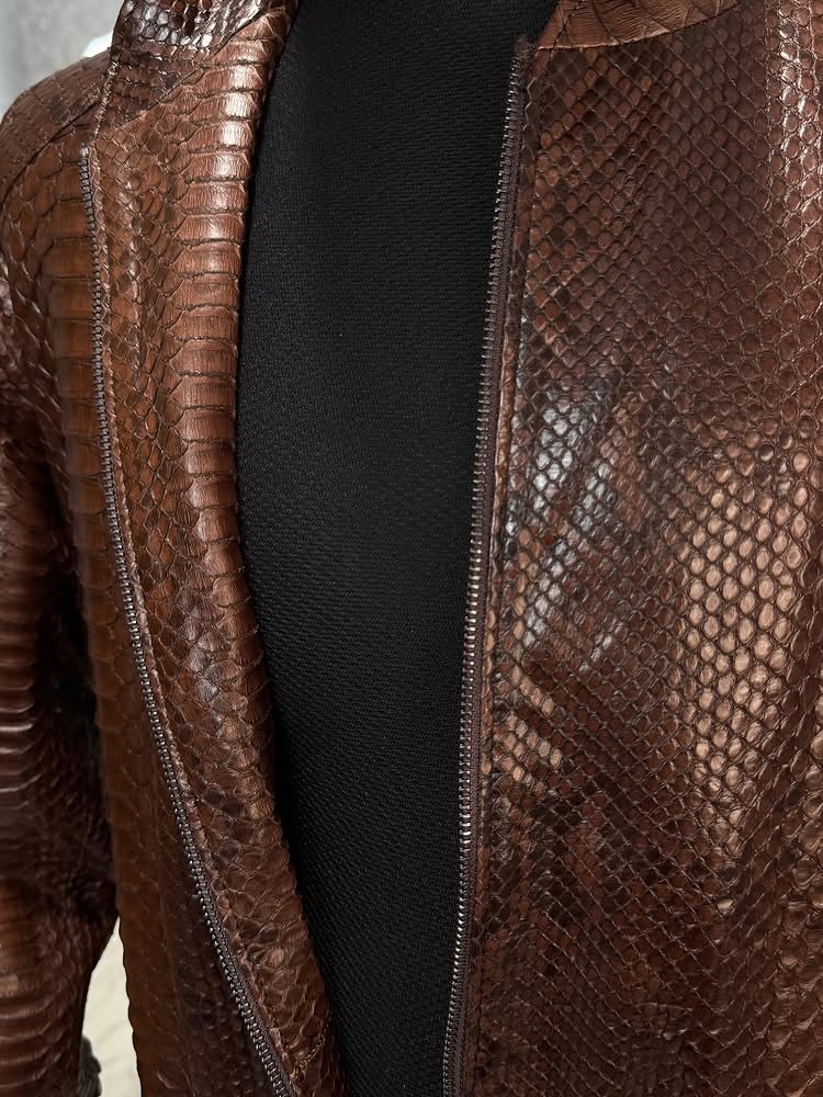 Men's Python Leather Jacket