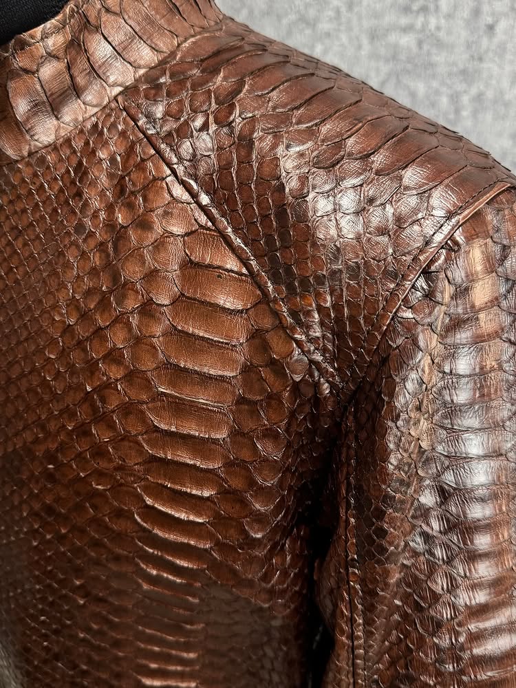 Men's Python Leather Jacket