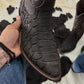 Men's Classic Oval Toe Python Boots