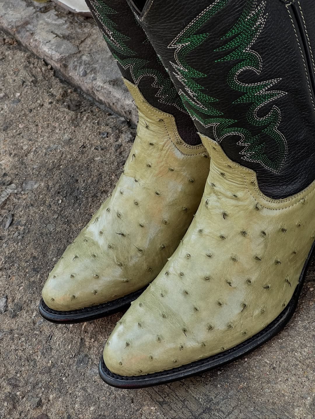 Men's Olive Green Western Cowboy Boots
