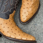 Men's Oval Toe Leather Cowboy Boots