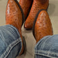 Men's Oval Toe Western Cowboy Boots