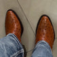 Men's Oval Toe Western Cowboy Boots