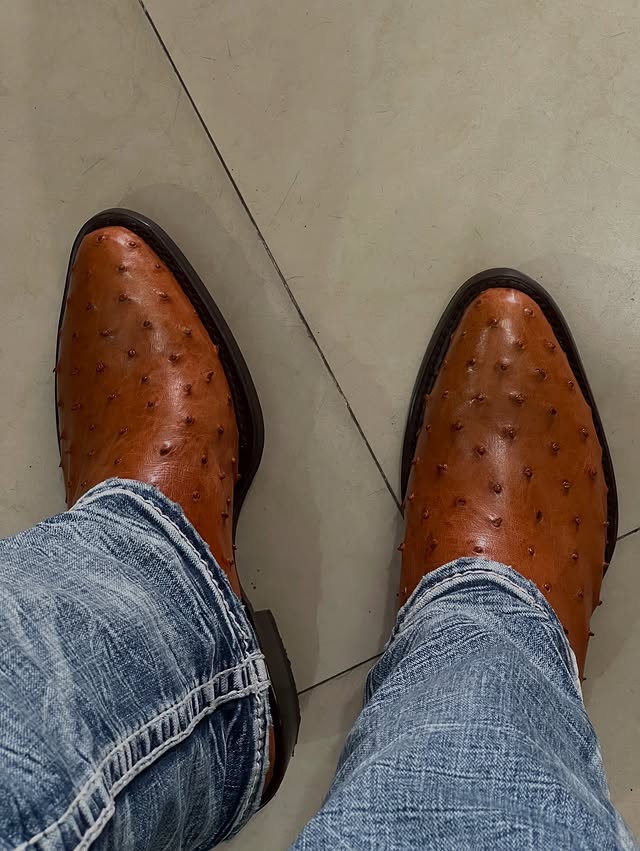 Men's Oval Toe Western Cowboy Boots