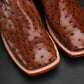 Men's Square Toe Ostrich Leather Cowboy Boots