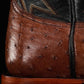 Men's Square Toe Ostrich Leather Cowboy Boots