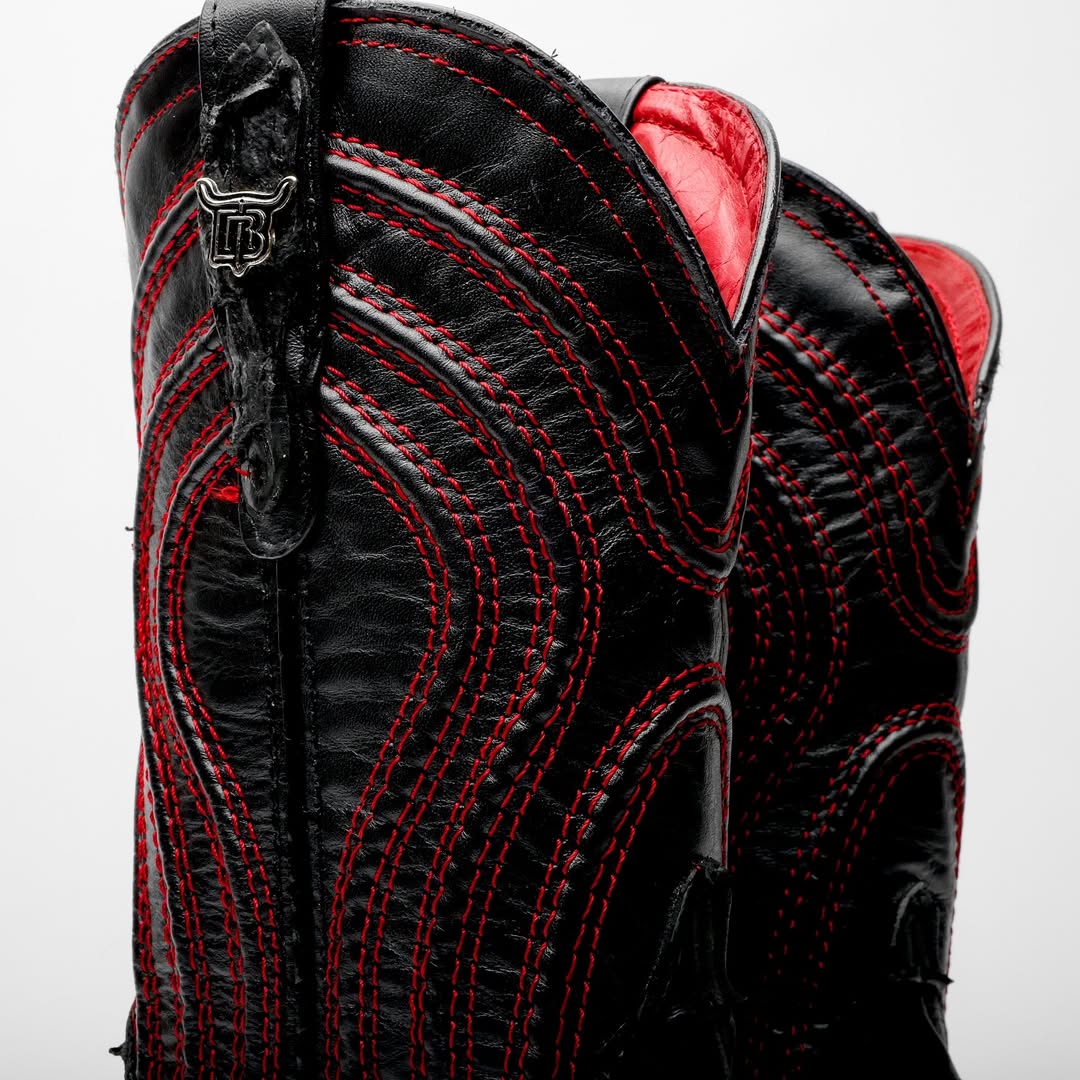 New Black Jumbo Python Boots