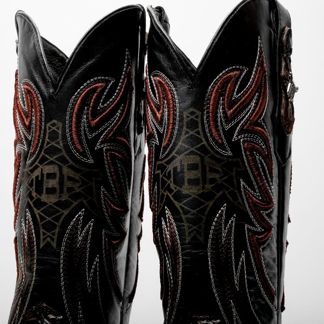 Chocolate Brown Jumbo Pirarucu Boots