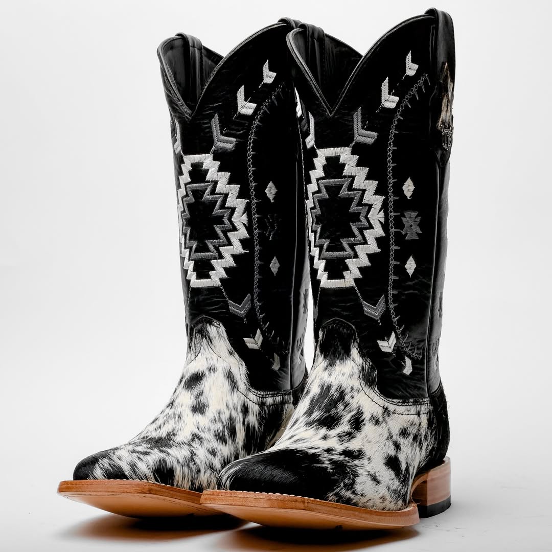 Men's Square Toe Genuine Cowhide Boots