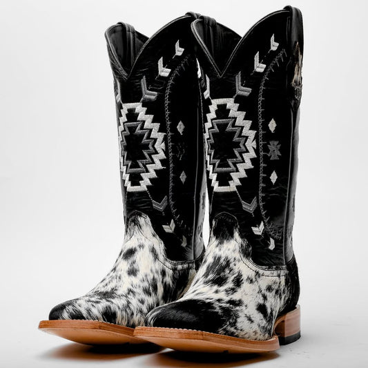 Men's Square Toe Genuine Cowhide Boots