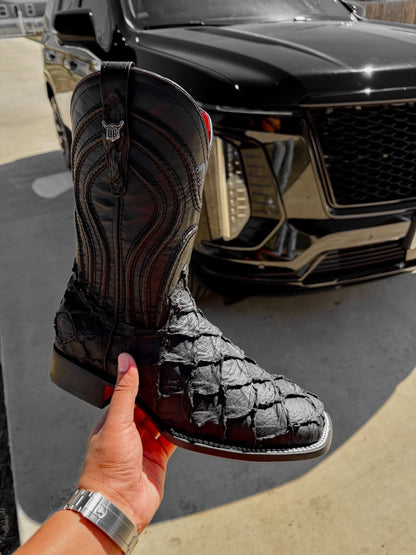 Men's Matte Black Western Cowboy Boots