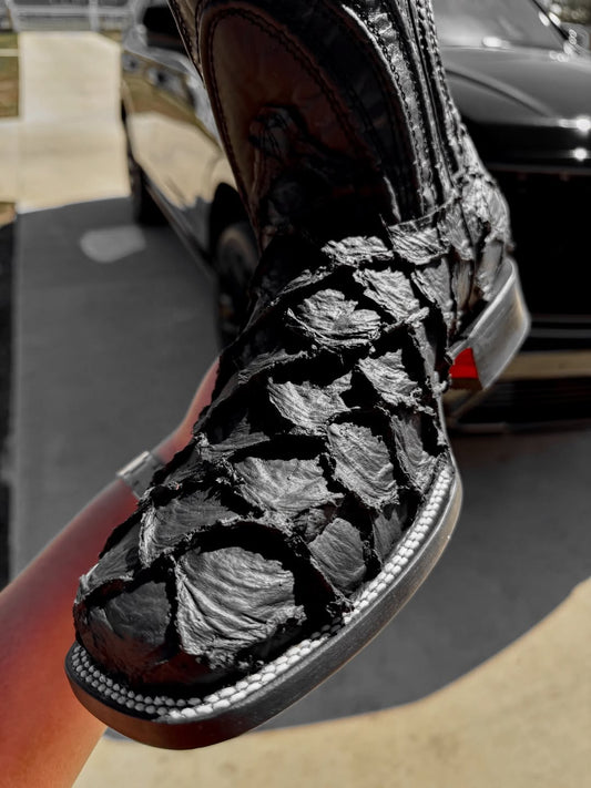 Men's Matte Black Western Cowboy Boots