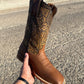 Brown Poker Western Cowboy Boots