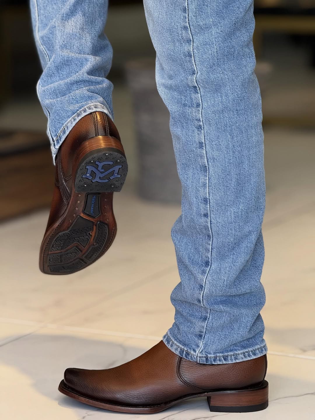 Brown Deerskin Ankle Boots