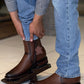 Brown Deerskin Ankle Boots