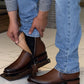 Brown Deerskin Ankle Boots