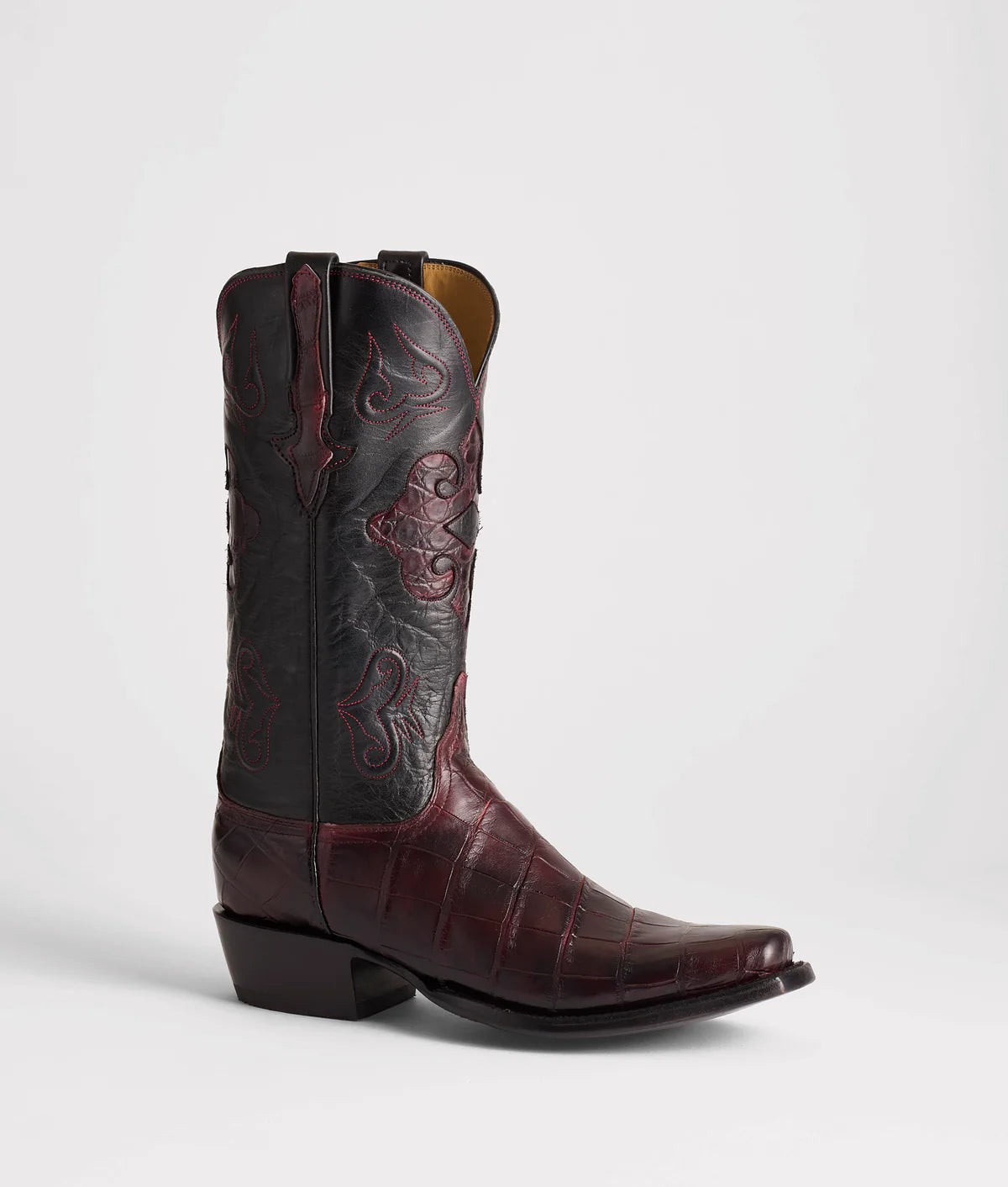 Black Cherry Pointed Toe Western Cowboy Boots