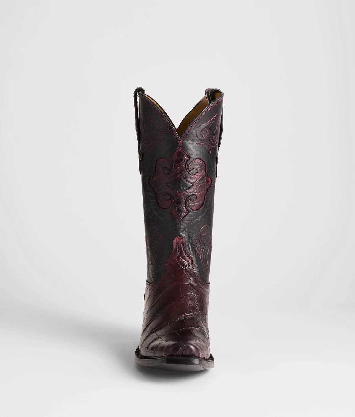 Black Cherry Pointed Toe Western Cowboy Boots