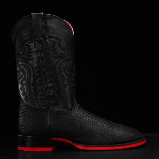 Black Python Cowboy Boots