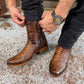 Men's Zipper Python Boots