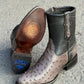 Men's Gray Alligator Leather Boots