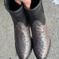 Men's Gray Alligator Leather Boots