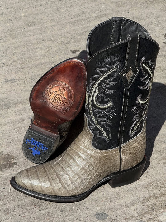 Men's Pointed-Toe Crocodile Cowboy Boots