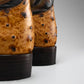Men's Ostrich Leather Western Cowboy Square Toe Boots