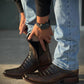 Men's Brown Crocodile Ankle Boots
