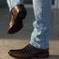 Men's Brown Crocodile Ankle Boots