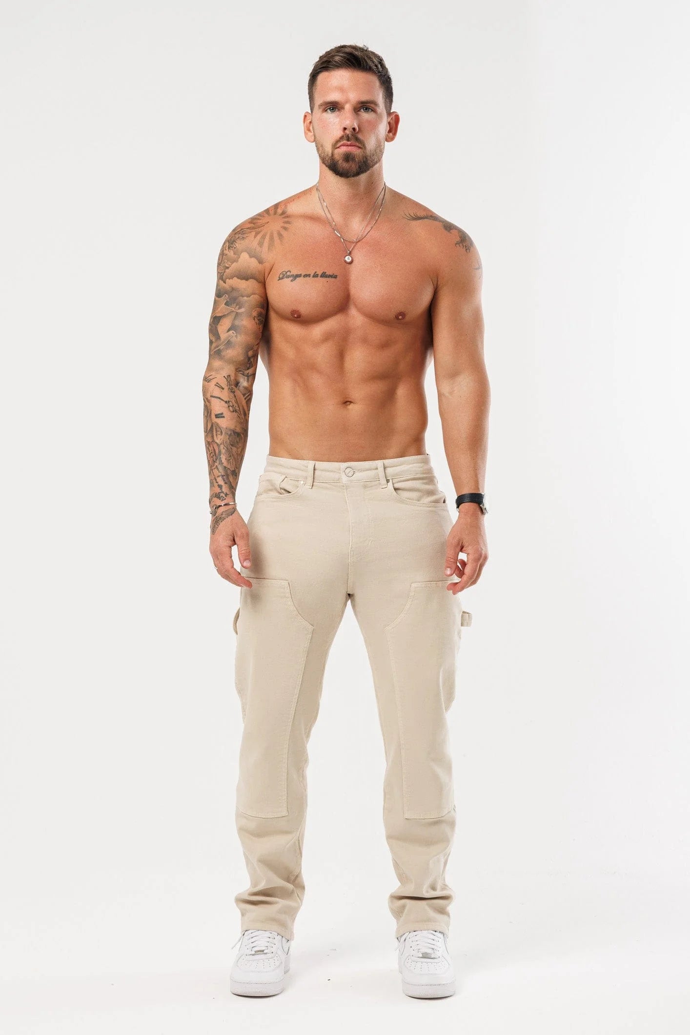 Men's Relaxed Fit Cargo Denim Jeans
