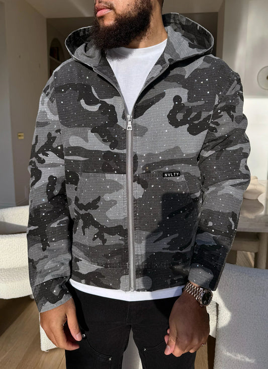 Vintage Flooded  Zip Hoodie Jacket