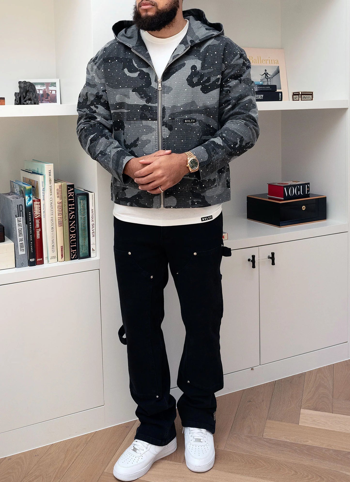 Vintage Flooded  Zip Hoodie Jacket
