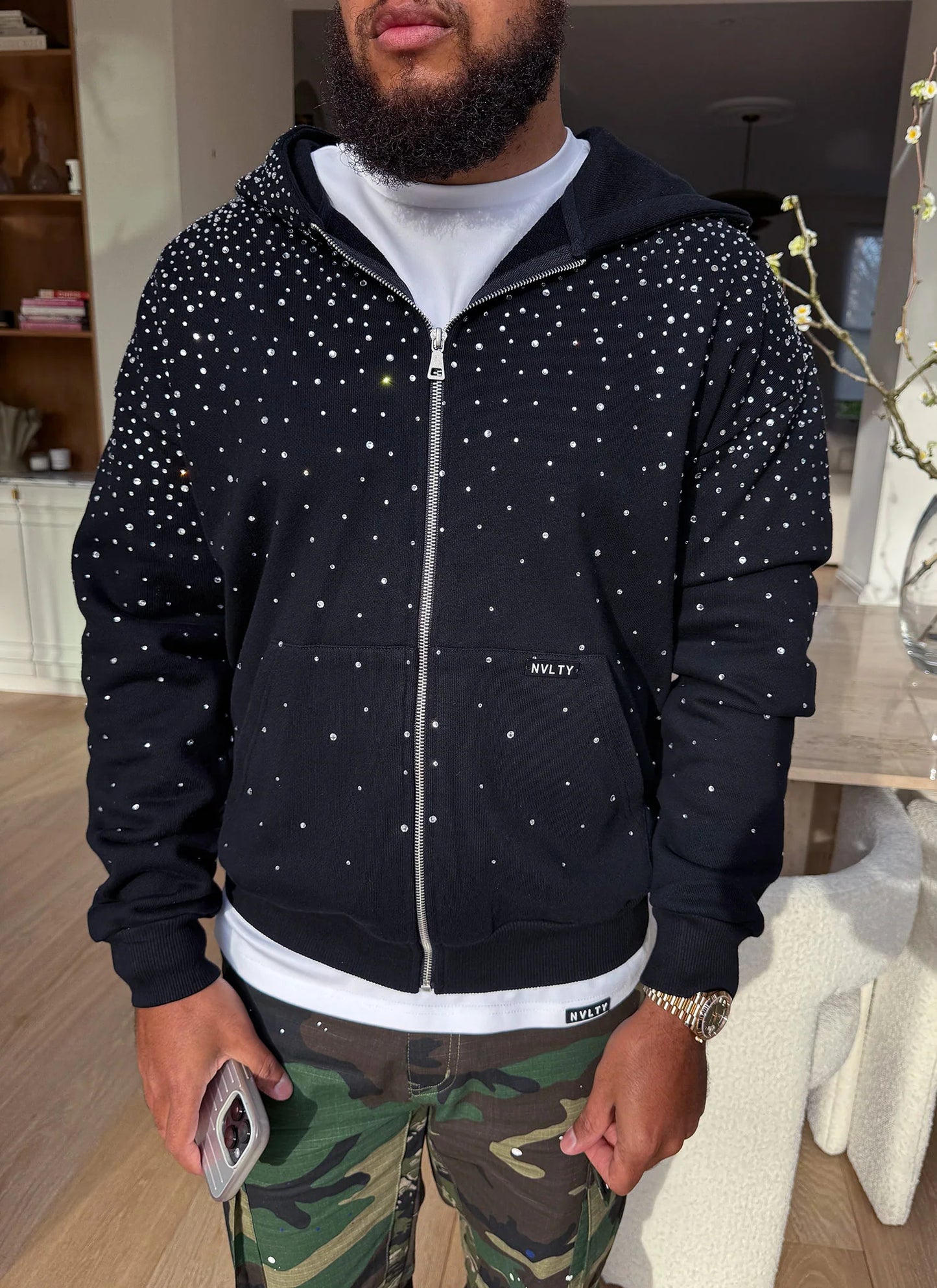 Vintage Flooded  Zip Hoodie Jacket