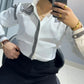 Men's Luxury Satin Rhinestone Western Shirt