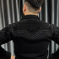 Men's Luxury Satin Rhinestone Western Shirt