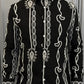 Men's Luxury Black Embroidered Cuban Shirt