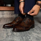 Handcrafted Exotic Skin Texture Men's Oxford Shoes