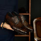 Handcrafted Exotic Skin Texture Men's Oxford Shoes