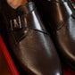 Men's Classic Brown Leather Single Monk Strap Shoes