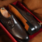 Men's Classic Brown Leather Single Monk Strap Shoes