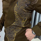 Men's Slim Fit Shirt with Intricate Rhinestone Leopard & Panther Embroidery