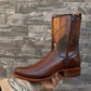 Men's Premium Handcrafted Leather Western Cowboy Boots with Geometric Detailing