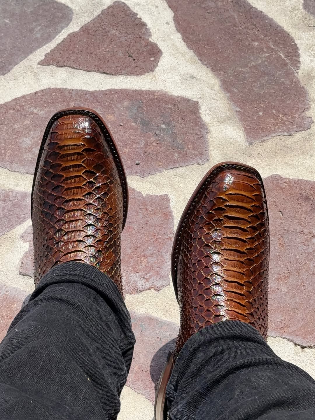 Men's Premium Handcrafted Python Snakeskin Western Cowboy Boots