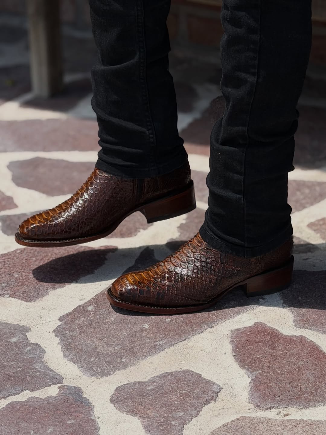 Men's Premium Handcrafted Python Snakeskin Western Cowboy Boots