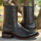 Men's Handmade Leather Western Boots with Embossed Pattern