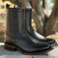 Men's Handmade Leather Western Boots with Embossed Pattern