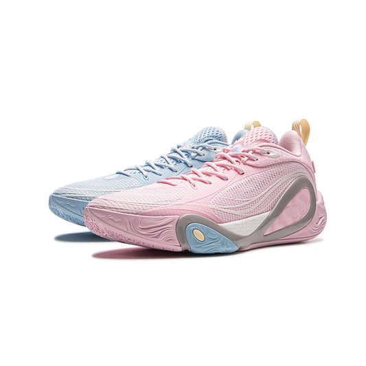 Men's Pink Blue Contrast Basketball Shoes